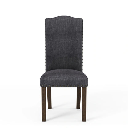 Furniture of America Kerg Rustic Flax Fabric Side Chairs (Set of 2)