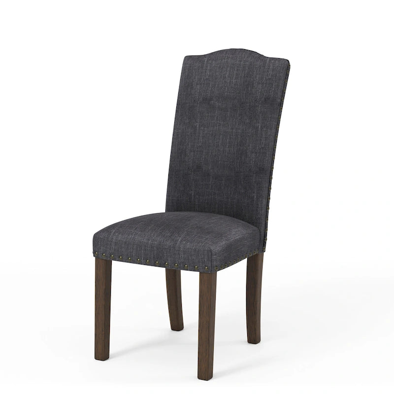 Furniture of America Kerg Rustic Flax Fabric Side Chairs (Set of 2)