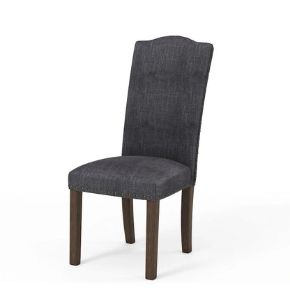 Furniture of America Kerg Rustic Flax Fabric Side Chairs (Set of 2)