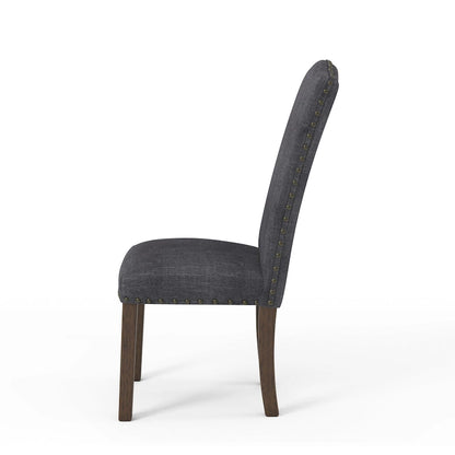 Furniture of America Kerg Rustic Flax Fabric Side Chairs (Set of 2)