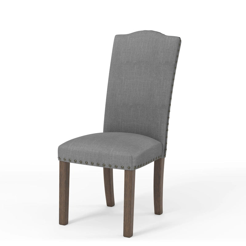 Furniture of America Kerg Rustic Flax Fabric Side Chairs (Set of 2)