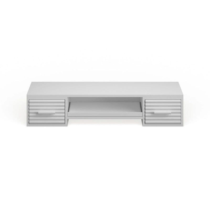 SEI Furniture Shaw Modern White 2-drawer Floating Wall-mount Desk