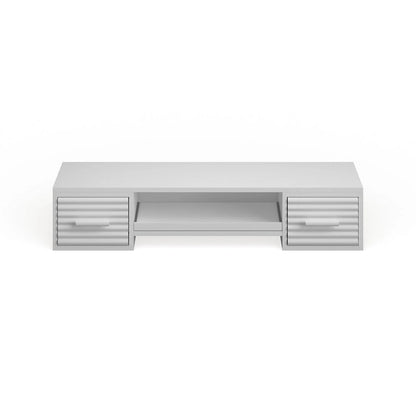 SEI Furniture Shaw Modern White 2-drawer Floating Wall-mount Desk