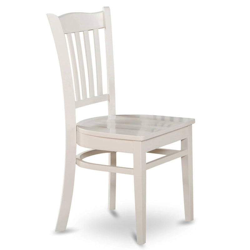 East West Furniture 9 Piece Kitchen Table Set Includes a Rectangle Dining Table and 8 Dining Room Chairs, Linen White