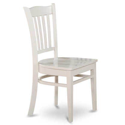 East West Furniture 9 Piece Kitchen Table Set Includes a Rectangle Dining Table and 8 Dining Room Chairs, Linen White