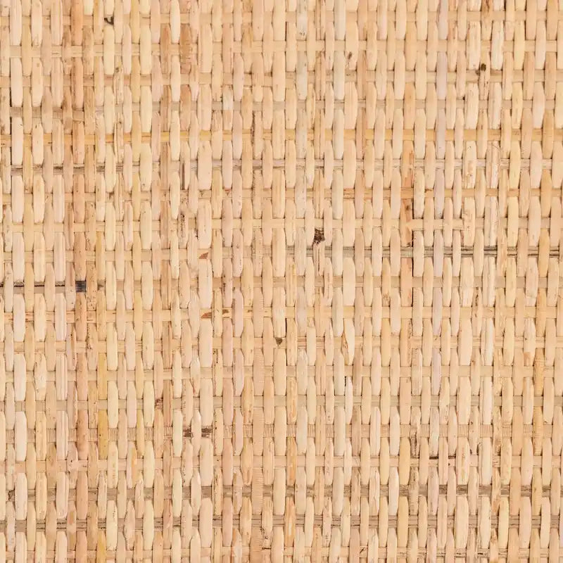 Lalo Modern Bohemian Natural Brown Rattan 1-Drawer Nightstand