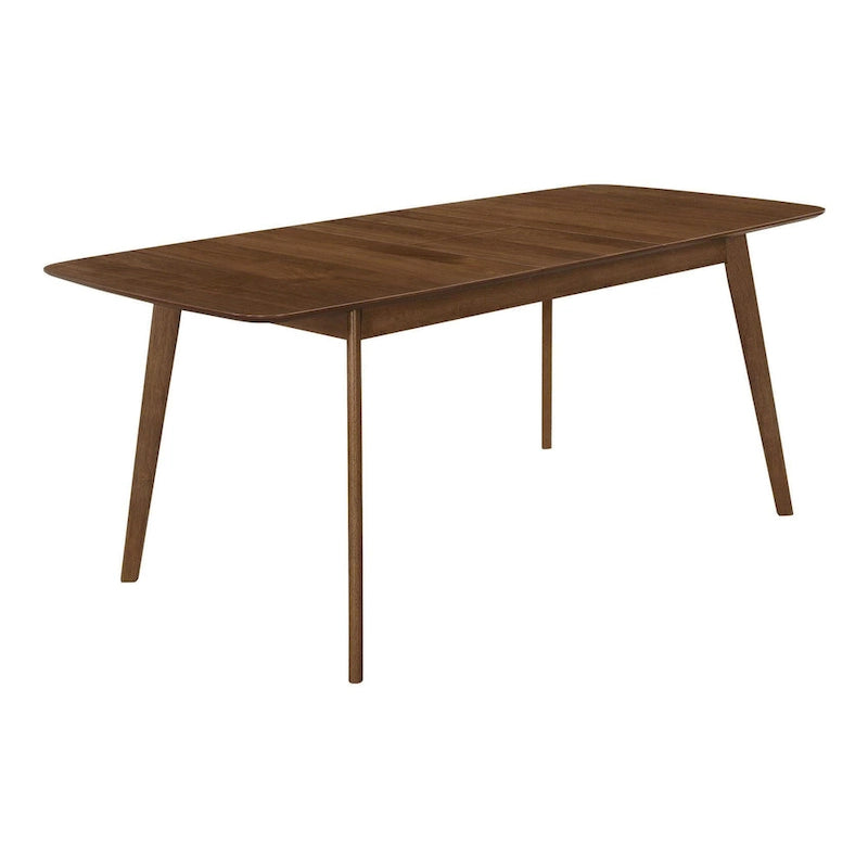 Draper Natural Walnut and Black 7-Piece Rectangular Dining Set