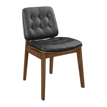 Draper Natural Walnut and Black 7-Piece Rectangular Dining Set