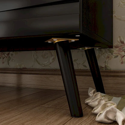 Modern Black Buffet Cabinet with Ample Storage Space Lacquer Sideboard