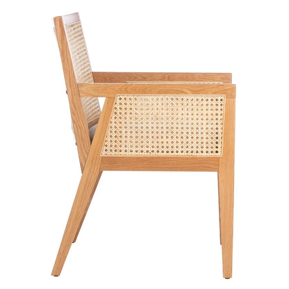 SAFAVIEH Couture Lupita Rattan Dining Chair - 21.9 W x 24.8 L x 33.9 H - 22Wx25Dx34H