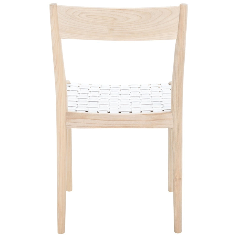 SAFAVIEH Myrle Leather Dining Room Chair (Set of 2) - 18.5 W x 20 L x 31.5 H - 19Wx20Dx32H