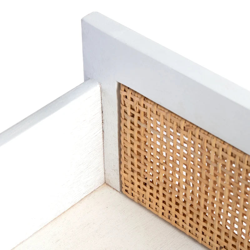 SAFAVIEH Dayana 2-Drawer Rattan Accent Table Nightstand