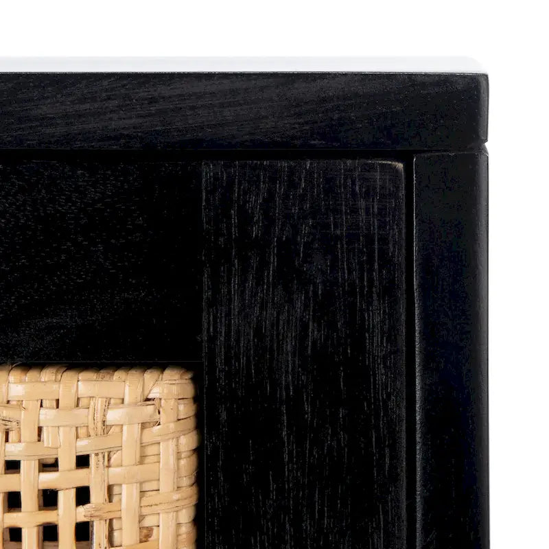 SAFAVIEH Dayana 2-Drawer Rattan Accent Table Nightstand