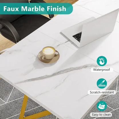 Rectangular Dining Room Table, 55 Inches Small Kitchen Table