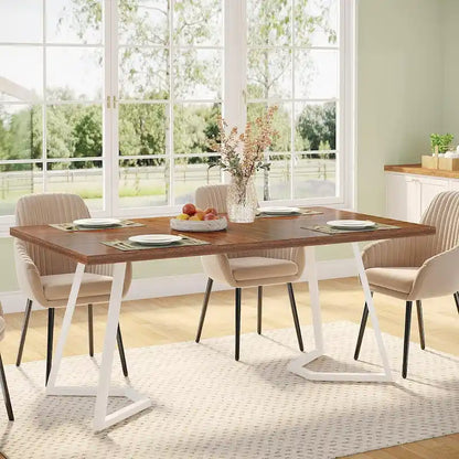 Rectangular Dining Room Table, 55 Inches Small Kitchen Table