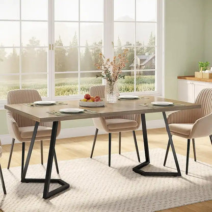 Rectangular Dining Room Table, 55 Inches Small Kitchen Table