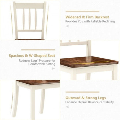 2 Pieces Solid Whitesburg Spindle Back Wood Dining Chairs - 18 x 21 x 38.5( L x D x H )