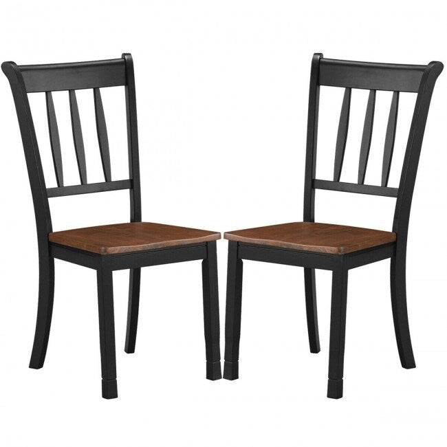 2 Pieces Solid Whitesburg Spindle Back Wood Dining Chairs - 18 x 21 x 38.5( L x D x H )
