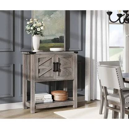 WAMPAT Modern Farmhouse Buffet Cabinet,Wood Sideboard for Living Room