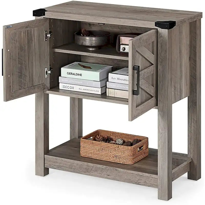 WAMPAT Modern Farmhouse Buffet Cabinet,Wood Sideboard for Living Room