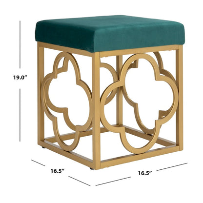SAFAVIEH Madisen Moroccan Glam Velvet Square Ottoman