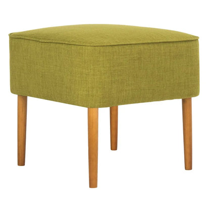 SAFAVIEH Marlana Mid-Century Green Linen Blend Ottoman