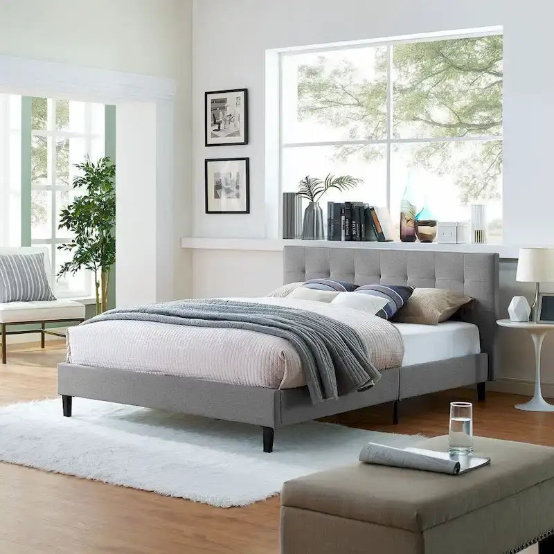Porch & Den Lucille Upholstered Queen Platform Bed