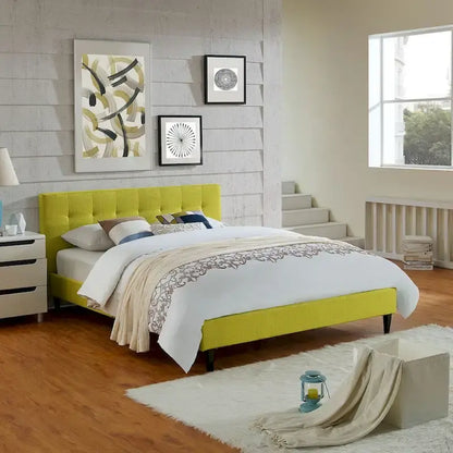 Porch & Den Lucille Upholstered Queen Platform Bed