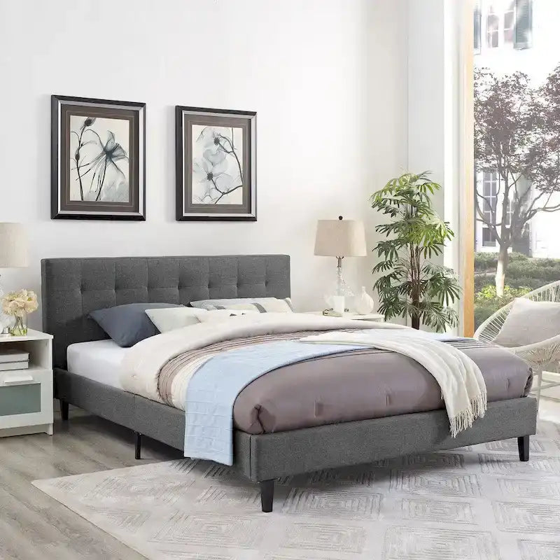 Porch & Den Lucille Upholstered Queen Platform Bed
