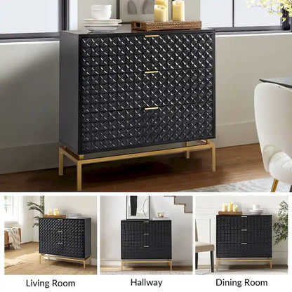 Volkard 31 Mid-century Storage Cabinet with a Metal Base by HULALA HOME