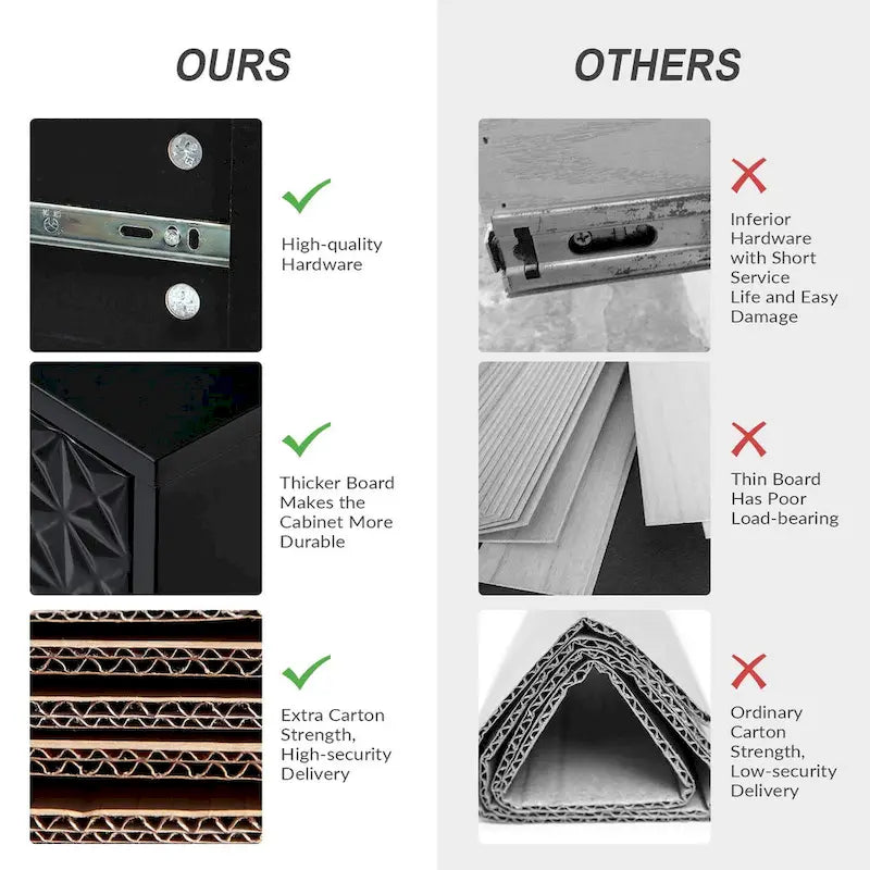 Volkard 31 Mid-century Storage Cabinet with a Metal Base by HULALA HOME