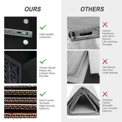 Volkard 31 Mid-century Storage Cabinet with a Metal Base by HULALA HOME