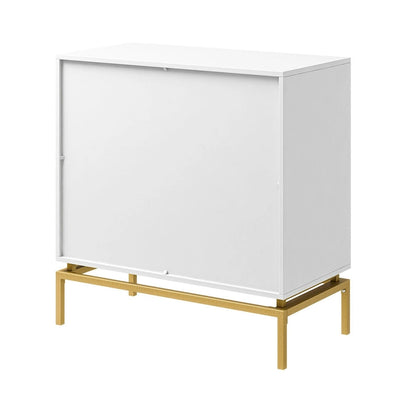 Volkard 31 Mid-century Storage Cabinet with a Metal Base by HULALA HOME