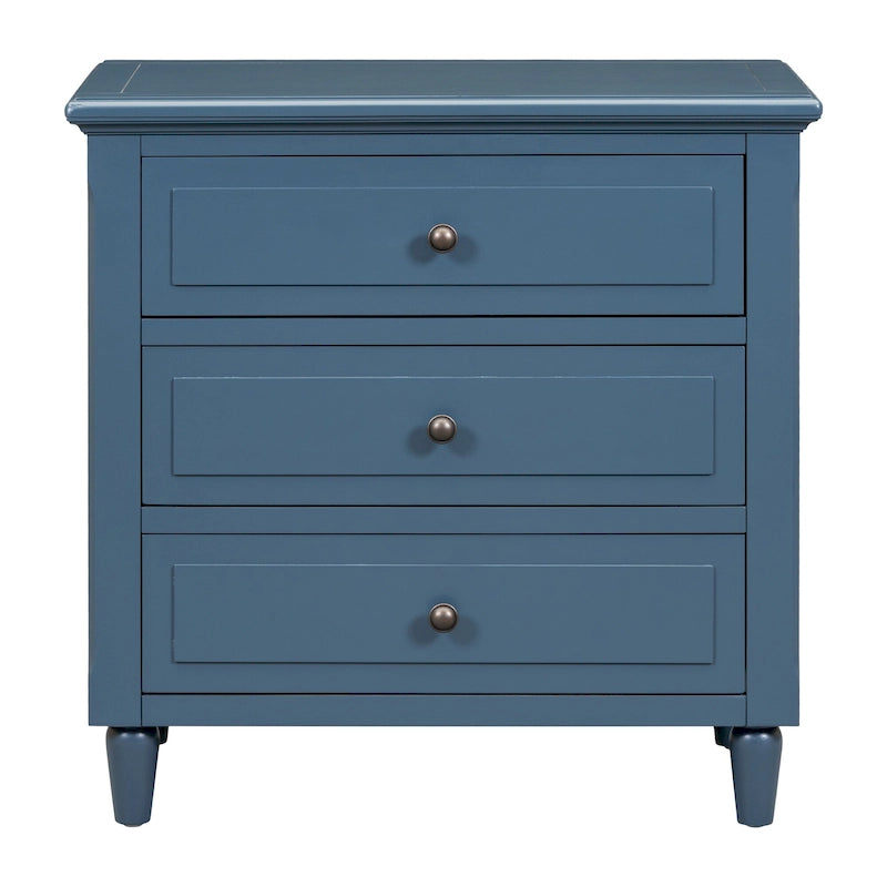 Modern Nightstand with 3 Drawers