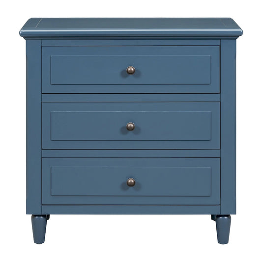 Modern Nightstand with 3 Drawers