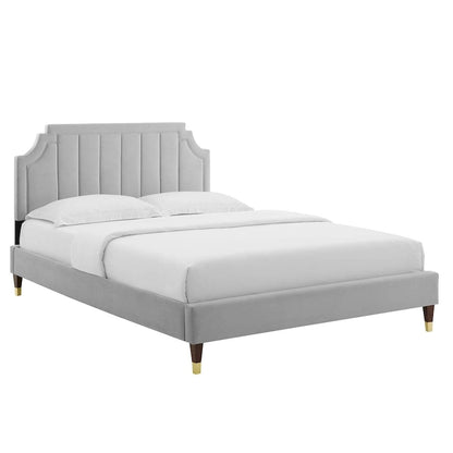 Sienna Performance Velvet Queen Platform Bed