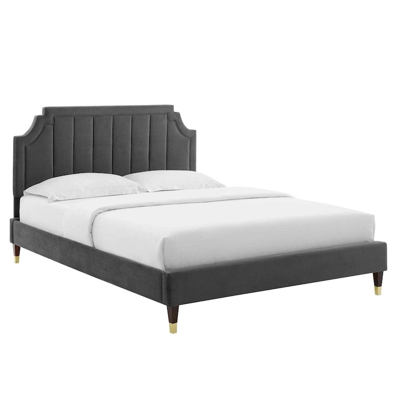 Sienna Performance Velvet Queen Platform Bed