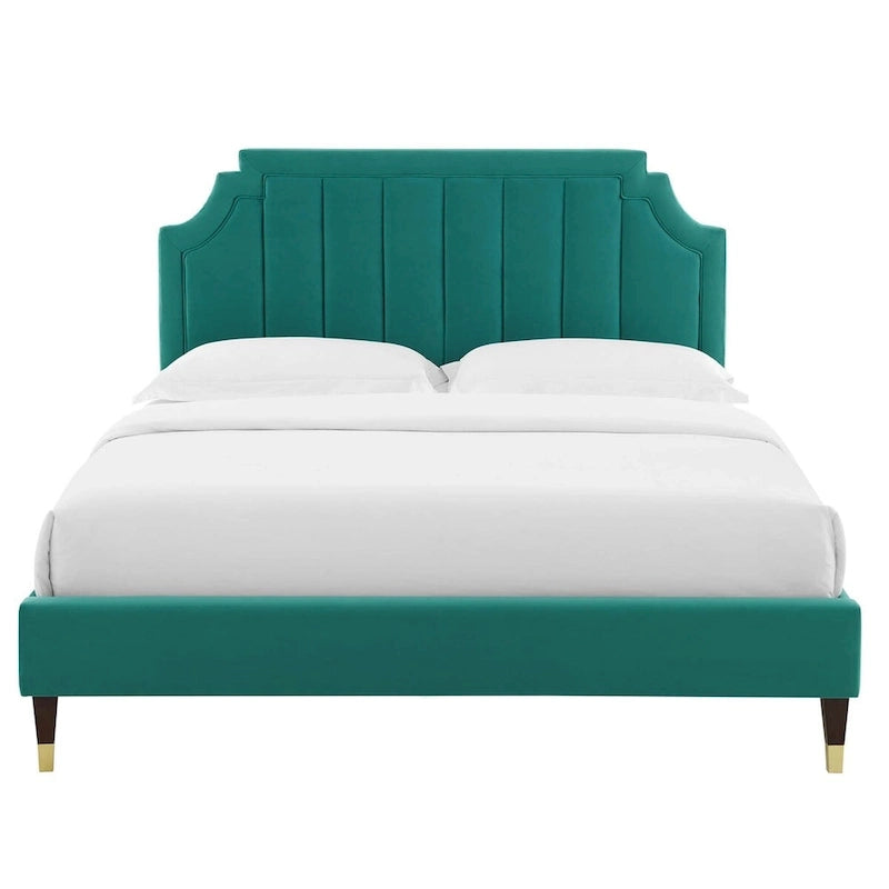 Sienna Performance Velvet Queen Platform Bed