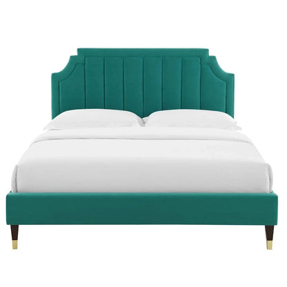 Sienna Performance Velvet Queen Platform Bed