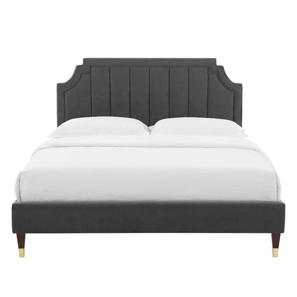 Sienna Performance Velvet Queen Platform Bed