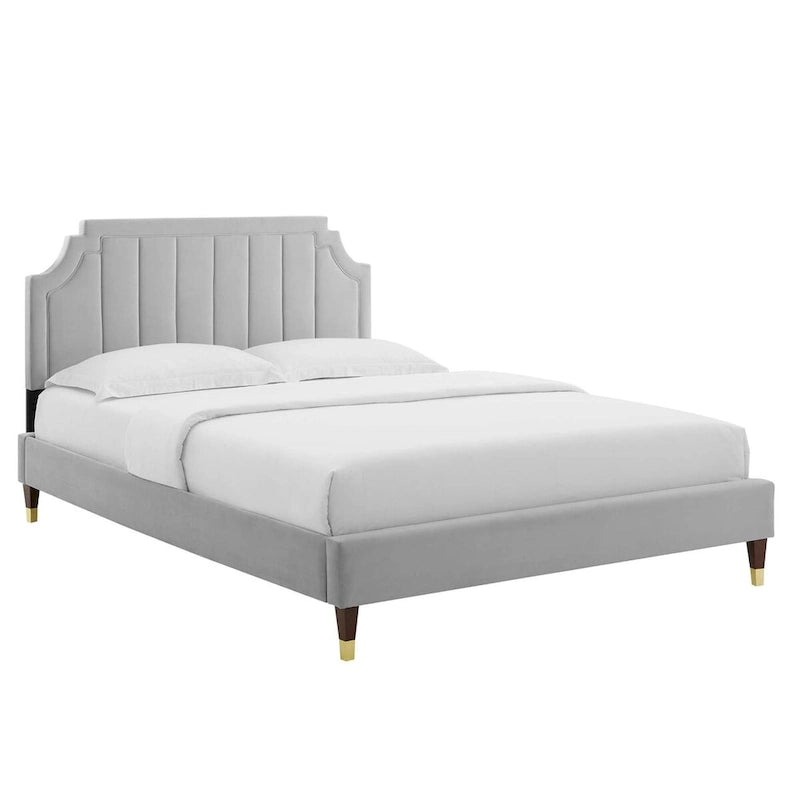 Sienna Performance Velvet Queen Platform Bed