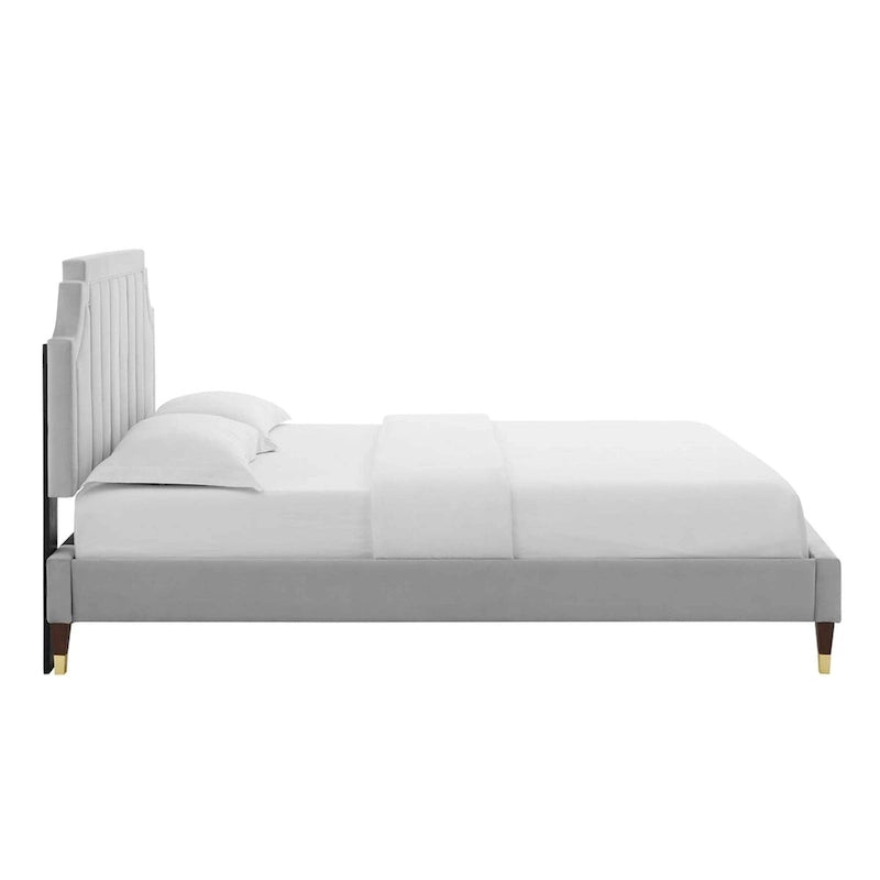 Sienna Performance Velvet Queen Platform Bed