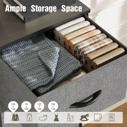 Storage Drawers Dresser with 10 Drawers and Sturdy Metal Frame