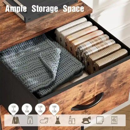 Storage Drawers Dresser with 10 Drawers and Sturdy Metal Frame