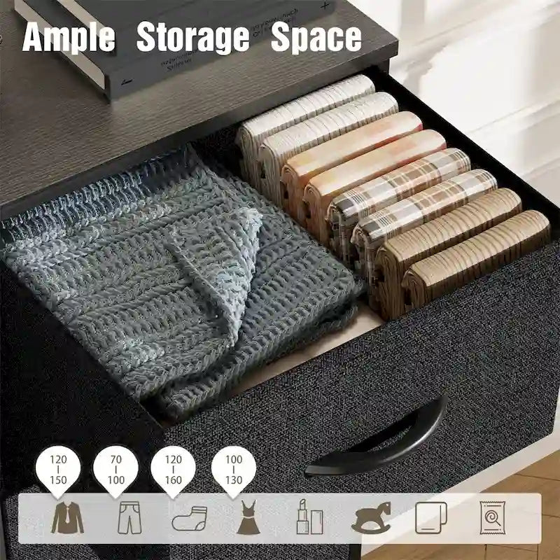 Storage Drawers Dresser with 10 Drawers and Sturdy Metal Frame