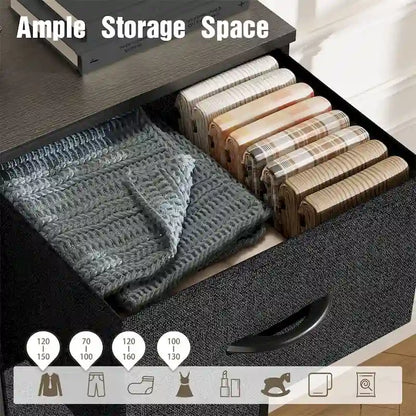 Storage Drawers Dresser with 10 Drawers and Sturdy Metal Frame