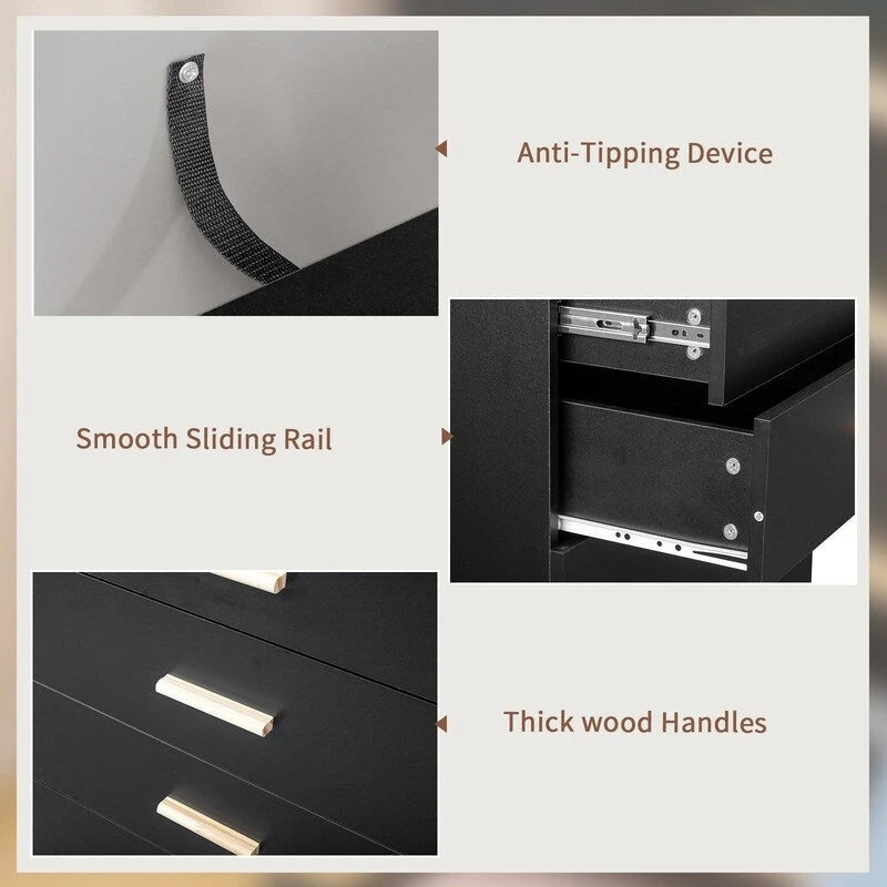 Five Drawers With LED