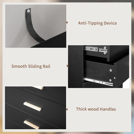 Five Drawers With LED