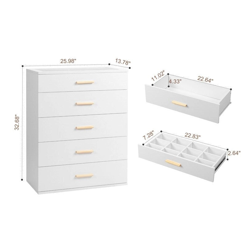 Five Drawers With LED
