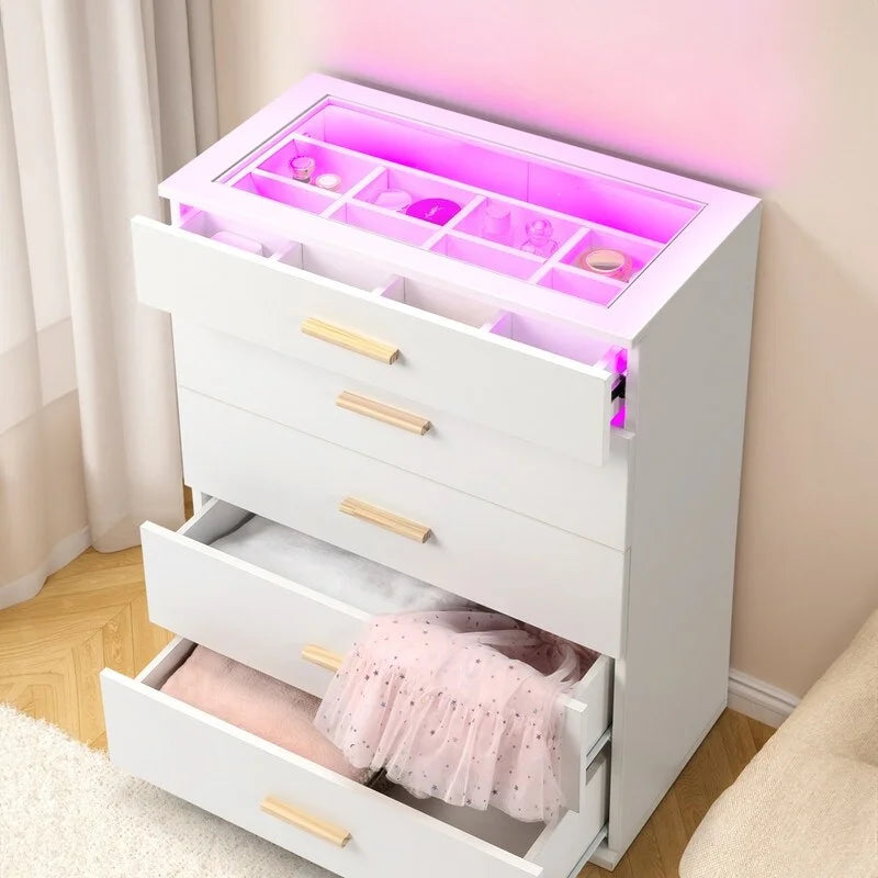 Five Drawers With LED